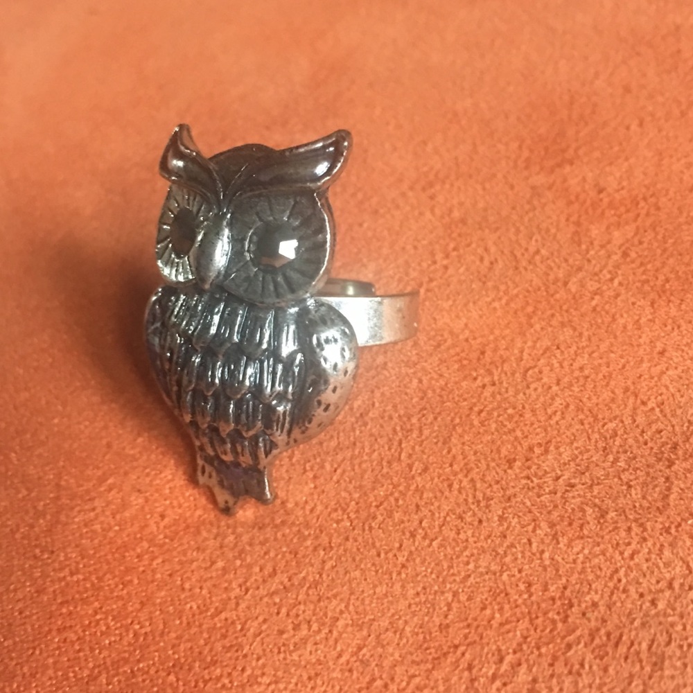 🌟2/$10🌟 Expandable Silver Owl Ring